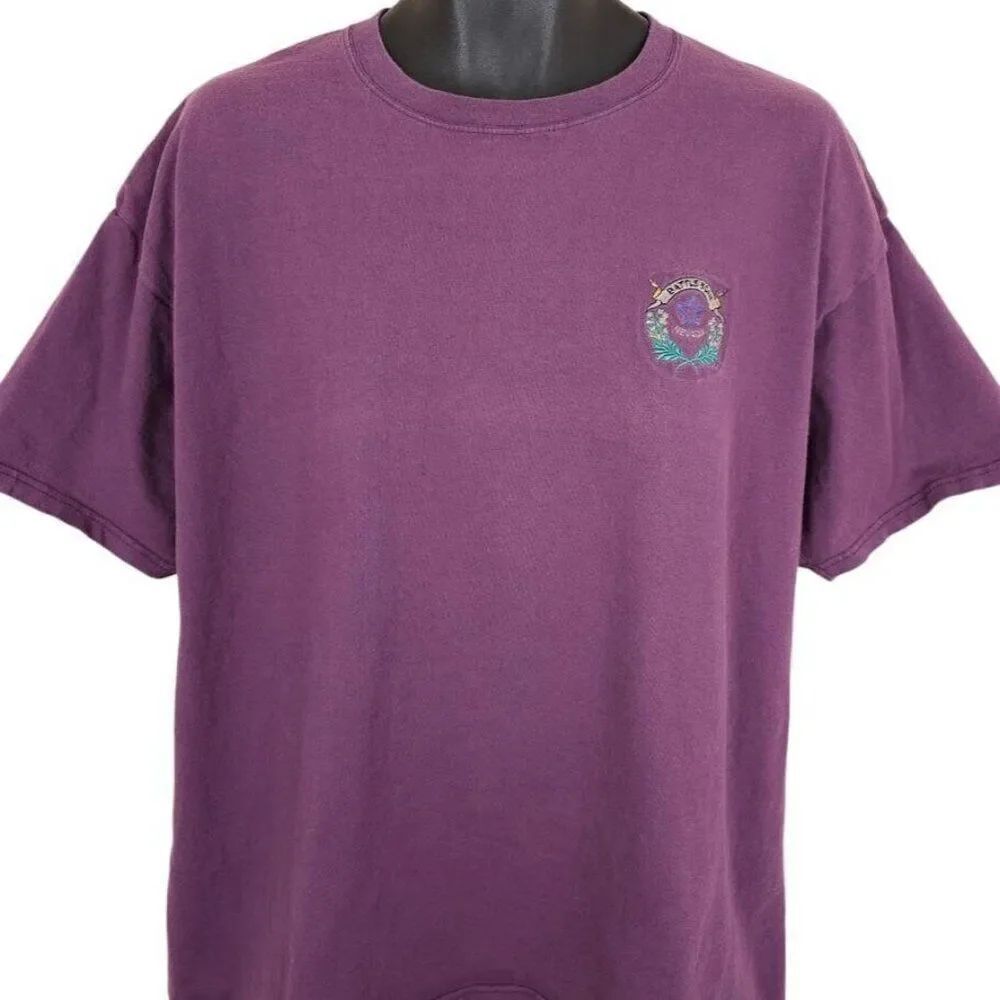 Vintage Nevada T Shirt Mens Size 2XL Purple Y2K Battle Born State Flag Travel